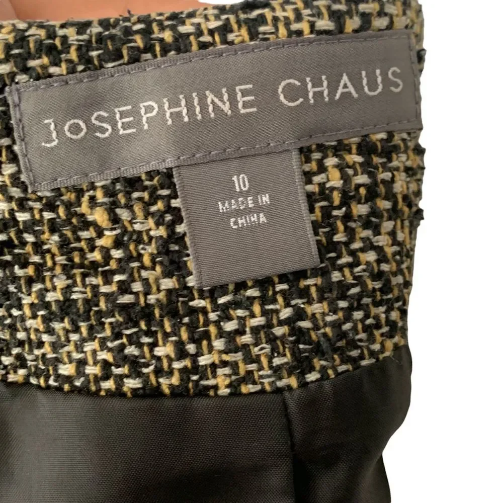Jossefine Chaya Petite Beaded Embellished Tweed Blazer Size 10 - Picture 3 of 8